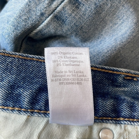 Everlane Men's Light Blue The Organic Slim Fit Jeans Distressed 32 32 - Picture 9 of 11